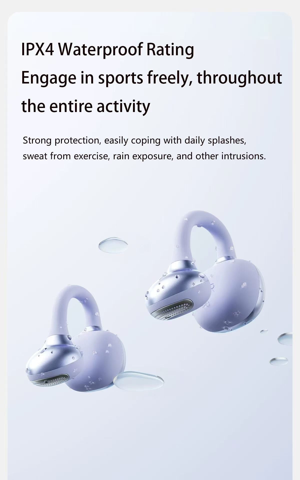 Wopow OWS28 IPX4 waterproof earbuds for workouts